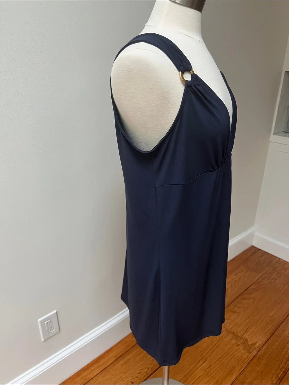 Anne Cole Navy Deep V Coverup
